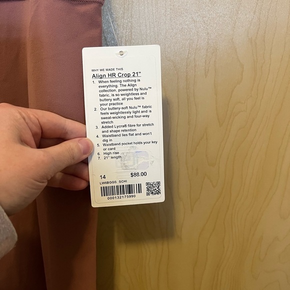 NWT lululemon align crop 21" - Picture 2 of 4